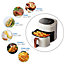 Livingandhome Family Size 5.5 L 1400W White Digital Air Fryer Oven with Non Stick Basket and Timer