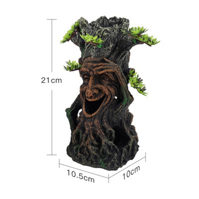 Livingandhome Fish Tank Accessories Hollow Tree Trunk Aquarium