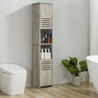 Livingandhome Freestanding Tall Bathroom Storage Cabinet W 350 x D 310 x H  1741 mm