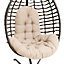 Livingandhome Garden Hanging Egg Cushion Outdoor Swing Chair Seat Pad Cushion W 95 cm x H 75 cm