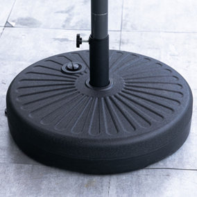 Livingandhome Garden Parasol Base Stand For Square and Round Parasol Water Filled 28KG
