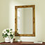 Livingandhome Gold Antique Decorative Rectangle Oversized Mirror for Wall 90 x 60CM