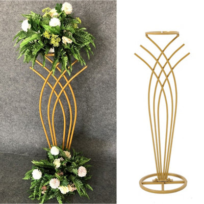 Gold Mermaid Metal Flower Stand Wedding Centerpice 40 Tall | Ubizfloral