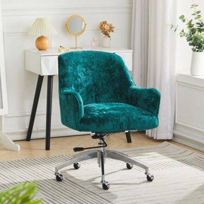 Velvet green desk online chair