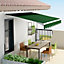 Livingandhome Green Outdoor Retractable Patio Awning for Window and Door 250 cm