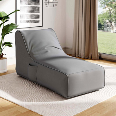 Grey adult bean bag hot sale