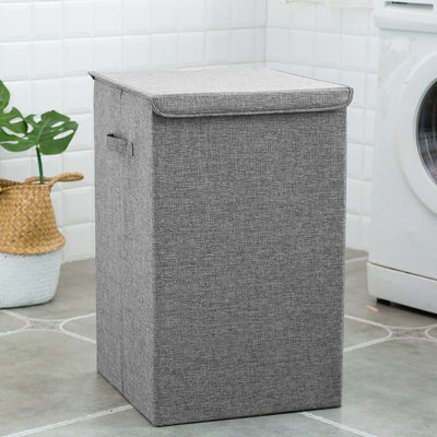 Home Expressions Collapsible Laundry Baskets, Color: Grey White