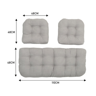 110cm bench online cushion