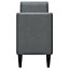 Livingandhome Grey Linen Storage Bed End Bench Ottoman Chaise Pouffe Stool