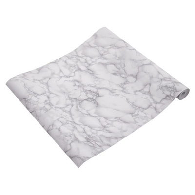 Livingandhome Grey Marble Peel and Stick Waterproof Self Adhesive