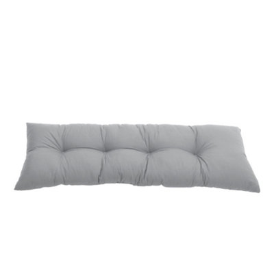 Grey outdoor bench outlet cushion