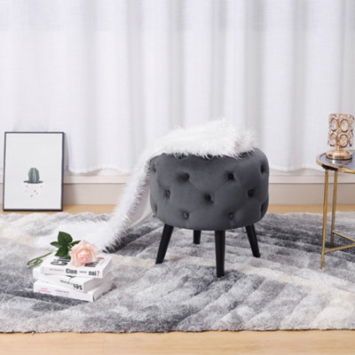 Grey velvet best sale bedroom stool