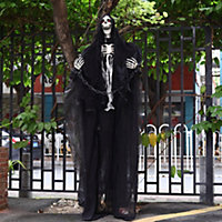 Livingandhome Halloween Horror Skull Decoration Ghost Skeleton Hanging Ghost 170 cm