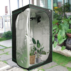 Livingandhome Hydroponic Grow Tent Indoor Plant Growth Systems Obersevation Box,120x120x200CM