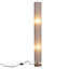 Livingandhome Khaki Modern Wooden Column Floor Lamp Lighting 120CM