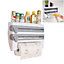 Livingandhome Kitchen Paper Towel Holder Plastic Wrap Storage Rack with Cutter