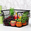 Livingandhome Kitchen Vegetable Fruit Storage Rack Wire Basket Hanging Organizer,323 x 185 x 140 mm