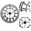 Livingandhome Large Decorative Metal Roman Numeral Skeleton Wall Clock 40cm