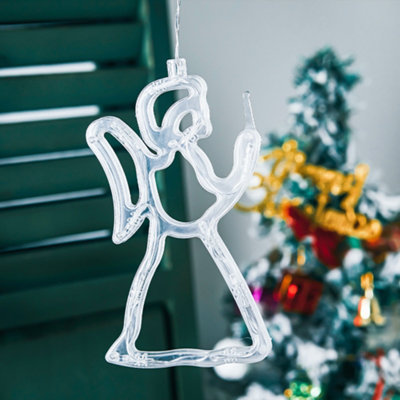 Livingandhome LED Christmas Lights with Sucker Battery Operated Window Lights DIY at B&Q