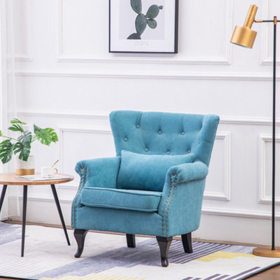 Light teal armchair hot sale