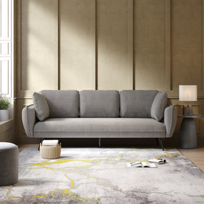 Livingandhome Light Grey Fabric 3 Seat Sofa With Pillows~0735940245241 01c MP?$MOB PREV$&$width=768&$height=768