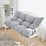 Livingandhome Light Grey Garden Patio Swing Bench Cushion Seat Pad 120 x 80 cm