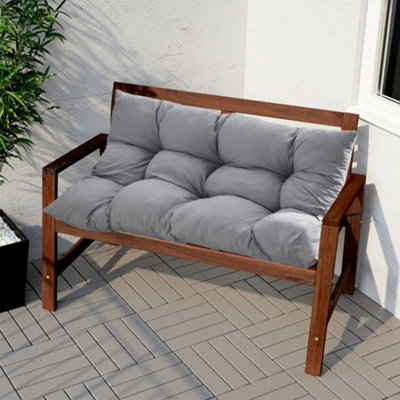 Livingandhome Light Grey Garden Patio Swing Bench Cushion Seat Pad