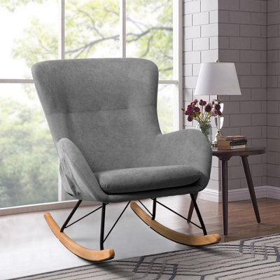 Light gray store rocking chair