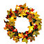 Livingandhome Maple Leaf  Autumn Christmas Wreath 40 cm