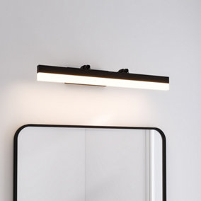 Livingandhome Matte Black LED Mirror Light Vanity Wall Sconce