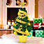Livingandhome Mini Artificial Pine Tree with Christmas Ornaments Xmas Desktop Decoration