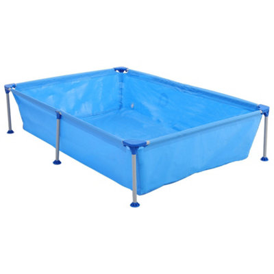 Livingandhome Mini Rectangular Metal Frame Kids Outdoor Above Ground ...