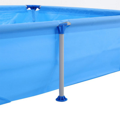 Livingandhome Mini Rectangular Metal Frame Kids Outdoor Above Ground ...