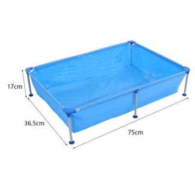 Livingandhome Mini Rectangular Metal Frame Kids Outdoor Above Ground ...