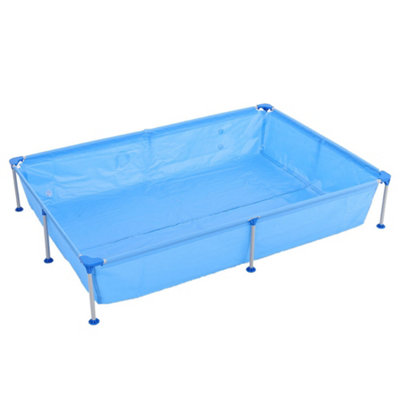 Livingandhome Mini Rectangular Metal Frame Kids Outdoor Above Ground ...