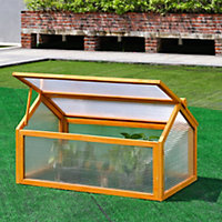 Livingandhome Mini Wooden Greenhouse Planting Hobby Greenhouse Plant Growth Box