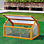 Livingandhome Mini Wooden Greenhouse Planting Hobby Greenhouse Plant Growth Box