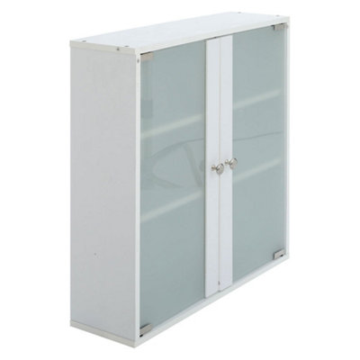 Frosted glass bathroom store wall cabinet