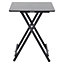 Livingandhome Modern Square Waterproof Folding Dining Table 70cm W x 70cm D x 75cm H