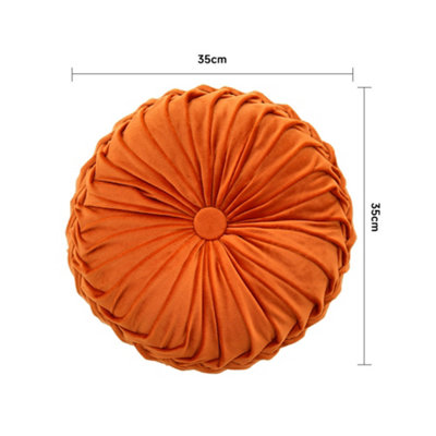 Round orange throw pillow clearance