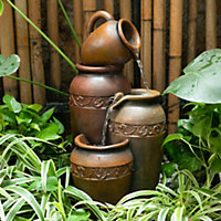 Livingandhome Outdoor Creative Electric Water Feature Fountain Garden Decor 54 cm