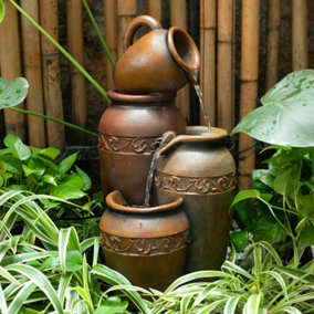 Livingandhome Outdoor Creative Electric Water Feature Fountain Garden Decor 54 cm