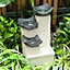 Livingandhome Outdoor Electric Water Feature Fountain with Light for Garden