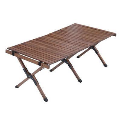 Low wooden deals folding table