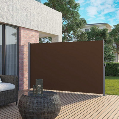 Livingandhome Outdoor Garden Retractable Sun Protection Privacy Side ...