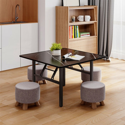 Square wood folding online table