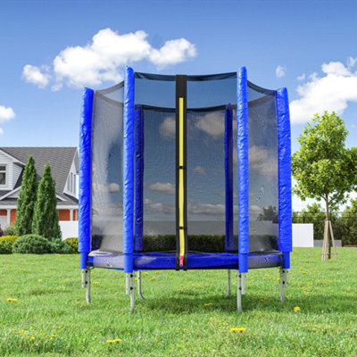 Livingandhome Outdoor Trampoline with Safety Enclosure for Kids Entertainment Dia | DIY at B&Q