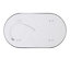 Livingandhome Oval Anti Fog LED Illumination Dimmable Bathroom Mirror with Touch Control 500 x 900 mm