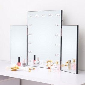 Livingandhome Oversize LED Light Makeup Mirror