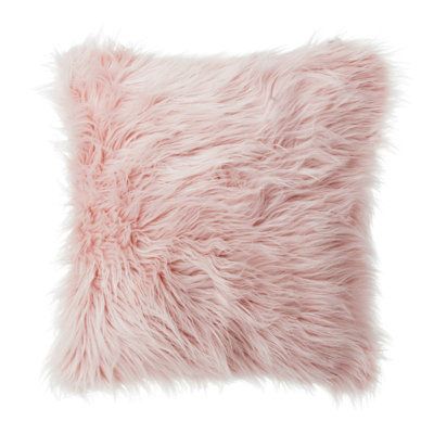 Light pink hotsell fur pillow